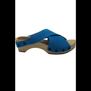 Jax & Bard Knit Clog Sandals Libby Hill Saltwater Blue - Wide